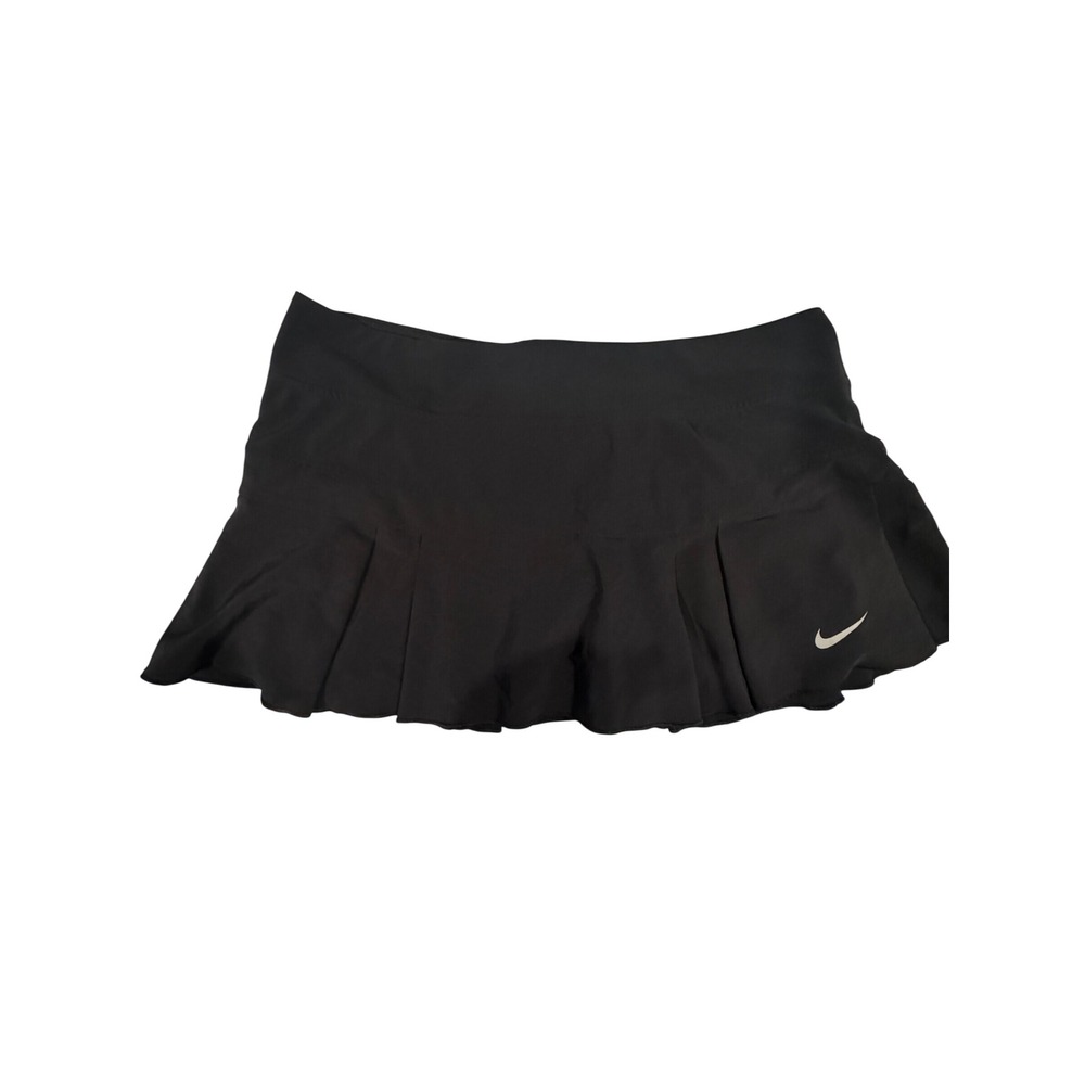 Nike Dri-FIT Women Black Pleated Tennis Skort Skirt Large Activewear